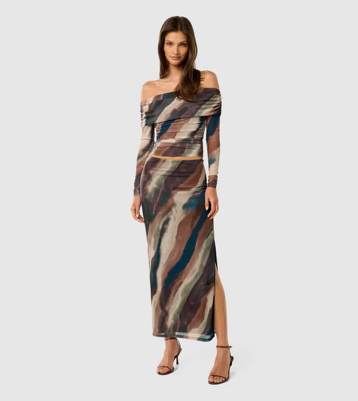 forever new MIA Mesh Maxi Skirt